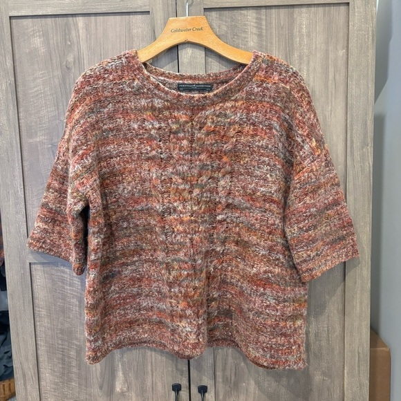 Peruvian Connection XS/S Sweater Boxy Oversized Chunky knit Half Sleeve - Picture 1 of 11